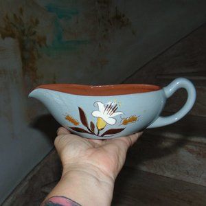 1950s Vintage Stangl Pottery Golden Harvest Pattern 1 Large Gravy Boat